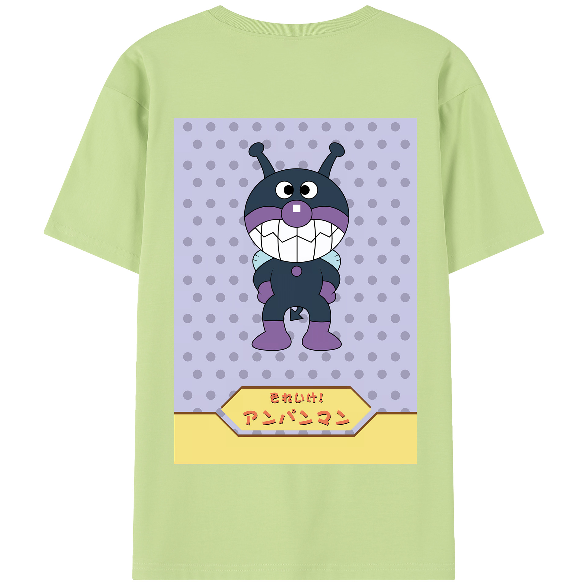（画像用） アンパンマン Anpanman 綿100％半袖Tシャツ（背面プリント）